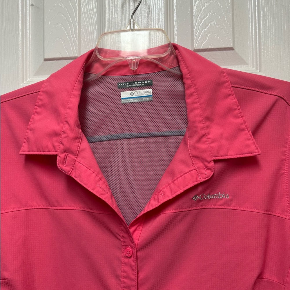 Columbia Omni Shade Pink Sun Protection Gorpcore Shirt 2X